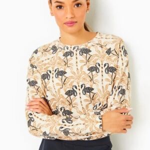 Lilly Pulitzer NWT Zelek Pullover Deeper Coconut (Size Medium) NWT
